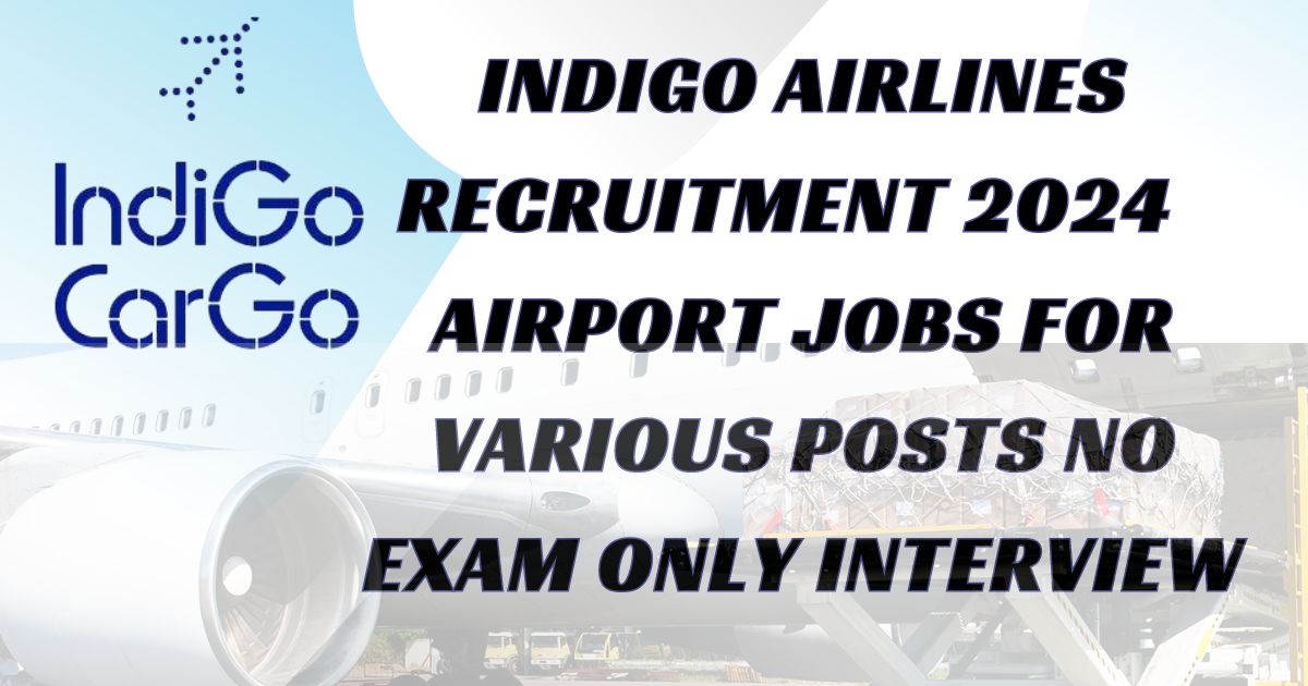 Indigo Airlines Recruitment 2024 